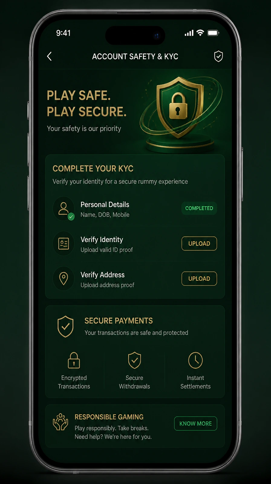 Qash Rummy safety placeholder screen